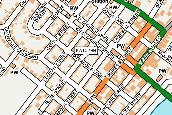 KW14 7HN map - OS OpenMap – Local (Ordnance Survey) KW14 7HN map - OS OpenMap – Local (Ordnance Survey)