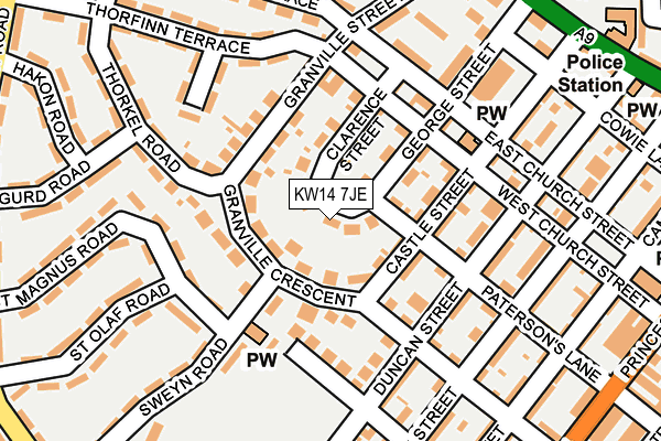 KW14 7JE map - OS OpenMap – Local (Ordnance Survey) KW14 7JE map - OS OpenMap – Local (Ordnance Survey)