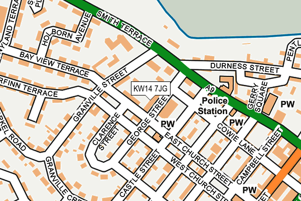 KW14 7JG map - OS OpenMap – Local (Ordnance Survey) KW14 7JG map - OS OpenMap – Local (Ordnance Survey)