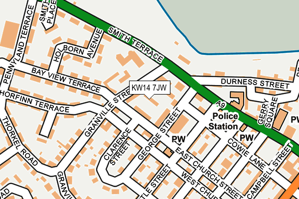 KW14 7JW map - OS OpenMap – Local (Ordnance Survey) KW14 7JW map - OS OpenMap – Local (Ordnance Survey)