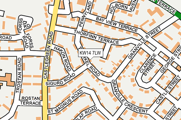 KW14 7LW map - OS OpenMap – Local (Ordnance Survey) KW14 7LW map - OS OpenMap – Local (Ordnance Survey)