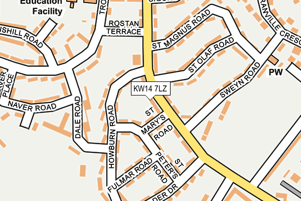 KW14 7LZ map - OS OpenMap – Local (Ordnance Survey) KW14 7LZ map - OS OpenMap – Local (Ordnance Survey)