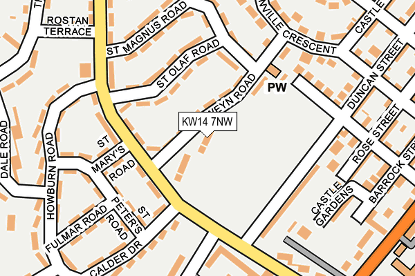 KW14 7NW map - OS OpenMap – Local (Ordnance Survey) KW14 7NW map - OS OpenMap – Local (Ordnance Survey)