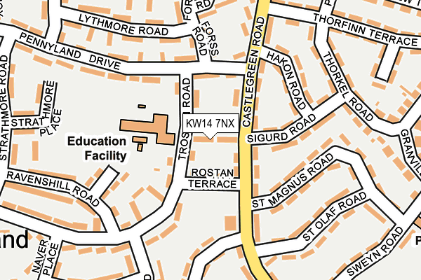KW14 7NX map - OS OpenMap – Local (Ordnance Survey) KW14 7NX map - OS OpenMap – Local (Ordnance Survey)