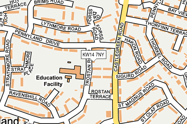 KW14 7NY map - OS OpenMap – Local (Ordnance Survey) KW14 7NY map - OS OpenMap – Local (Ordnance Survey)