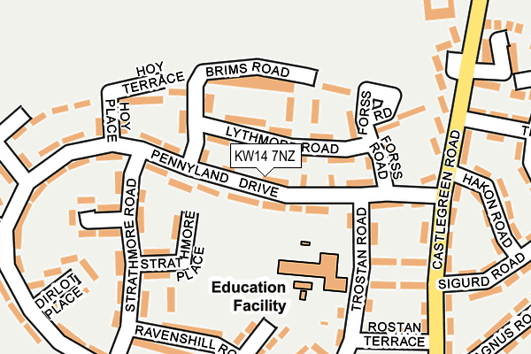 KW14 7NZ map - OS OpenMap – Local (Ordnance Survey) KW14 7NZ map - OS OpenMap – Local (Ordnance Survey)