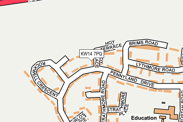 KW14 7PQ map - OS OpenMap – Local (Ordnance Survey) KW14 7PQ map - OS OpenMap – Local (Ordnance Survey)