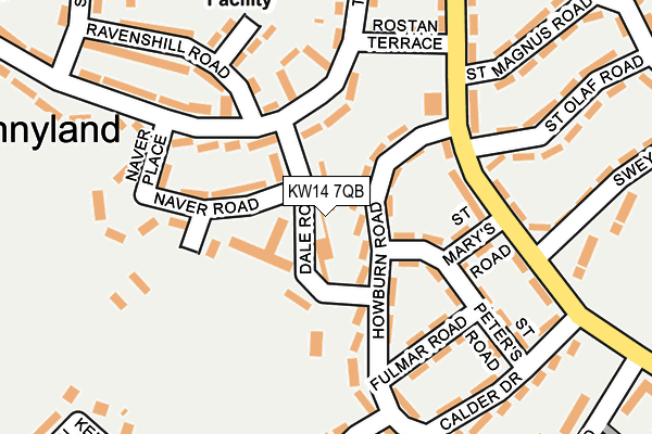 KW14 7QB map - OS OpenMap – Local (Ordnance Survey) KW14 7QB map - OS OpenMap – Local (Ordnance Survey)