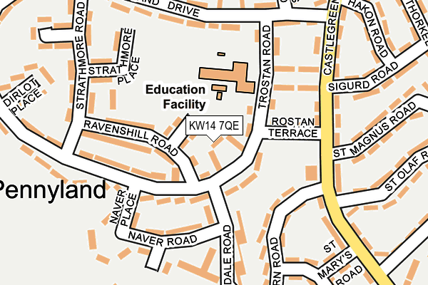 KW14 7QE map - OS OpenMap – Local (Ordnance Survey) KW14 7QE map - OS OpenMap – Local (Ordnance Survey)