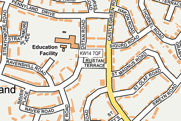 KW14 7QF map - OS OpenMap – Local (Ordnance Survey) KW14 7QF map - OS OpenMap – Local (Ordnance Survey)