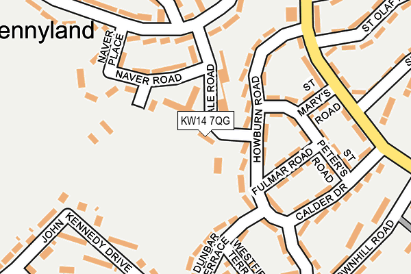 KW14 7QG map - OS OpenMap – Local (Ordnance Survey) KW14 7QG map - OS OpenMap – Local (Ordnance Survey)