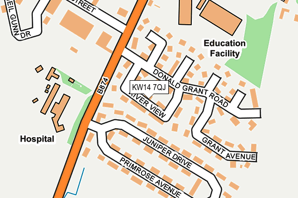 KW14 7QJ map - OS OpenMap – Local (Ordnance Survey) KW14 7QJ map - OS OpenMap – Local (Ordnance Survey)