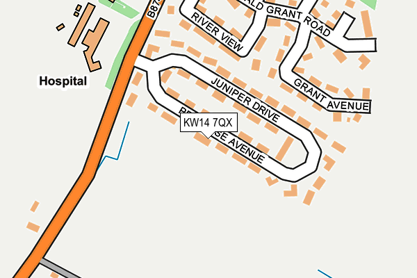 KW14 7QX map - OS OpenMap – Local (Ordnance Survey) KW14 7QX map - OS OpenMap – Local (Ordnance Survey)