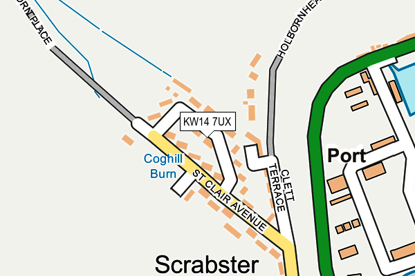 KW14 7UX map - OS OpenMap – Local (Ordnance Survey)