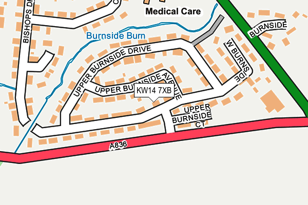 KW14 7XB map - OS OpenMap – Local (Ordnance Survey) KW14 7XB map - OS OpenMap – Local (Ordnance Survey)