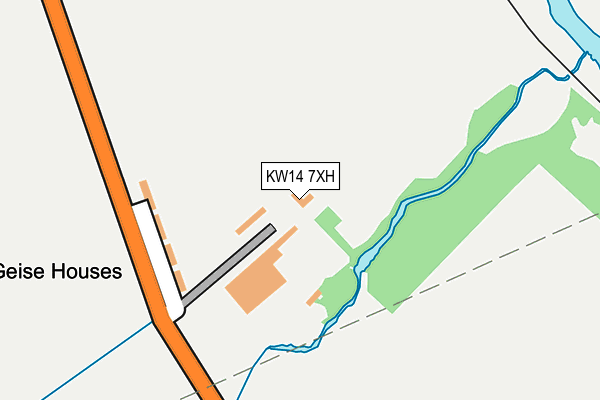 KW14 7XH map - OS OpenMap – Local (Ordnance Survey) KW14 7XH map - OS OpenMap – Local (Ordnance Survey)