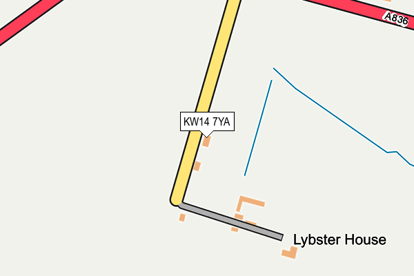 KW14 7YA map - OS OpenMap – Local (Ordnance Survey)