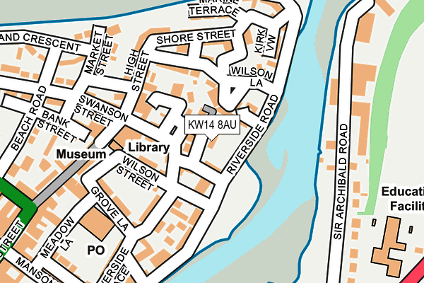 KW14 8AU map - OS OpenMap – Local (Ordnance Survey) KW14 8AU map - OS OpenMap – Local (Ordnance Survey)