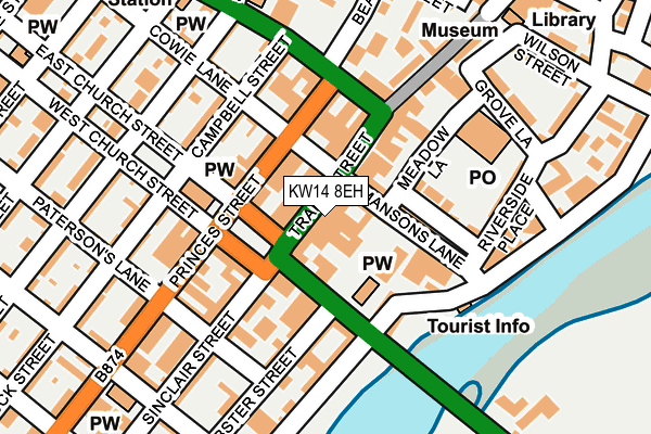 KW14 8EH map - OS OpenMap – Local (Ordnance Survey) KW14 8EH map - OS OpenMap – Local (Ordnance Survey)