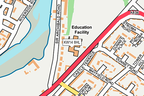 KW14 8HL map - OS OpenMap – Local (Ordnance Survey) KW14 8HL map - OS OpenMap – Local (Ordnance Survey)