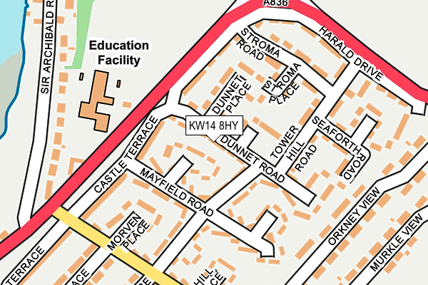KW14 8HY map - OS OpenMap – Local (Ordnance Survey) KW14 8HY map - OS OpenMap – Local (Ordnance Survey)