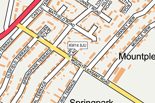 KW14 8JU map - OS OpenMap – Local (Ordnance Survey) KW14 8JU map - OS OpenMap – Local (Ordnance Survey)