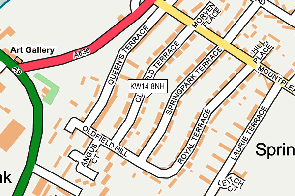 KW14 8NH map - OS OpenMap – Local (Ordnance Survey) KW14 8NH map - OS OpenMap – Local (Ordnance Survey)