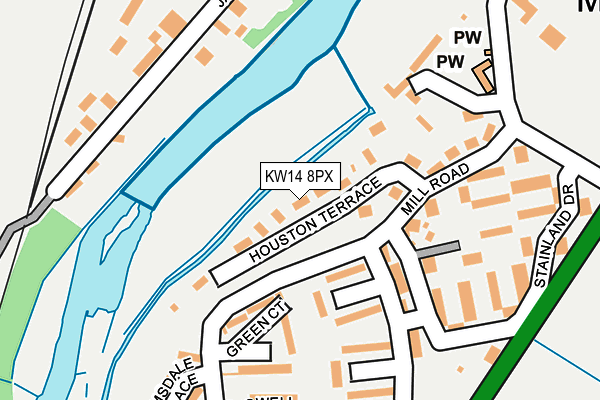KW14 8PX map - OS OpenMap – Local (Ordnance Survey) KW14 8PX map - OS OpenMap – Local (Ordnance Survey)