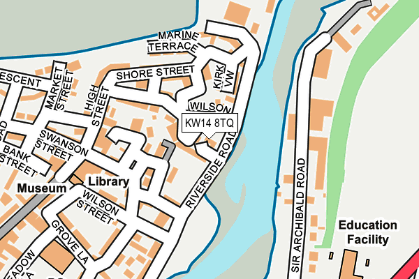 KW14 8TQ map - OS OpenMap – Local (Ordnance Survey) KW14 8TQ map - OS OpenMap – Local (Ordnance Survey)