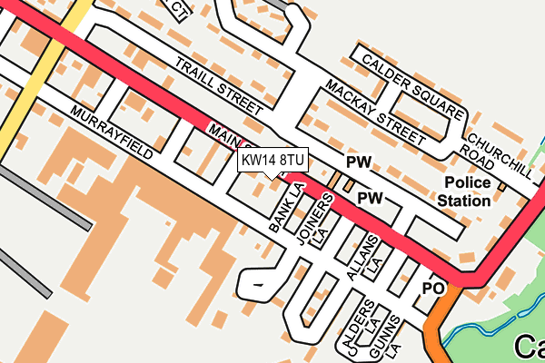 KW14 8TU map - OS OpenMap – Local (Ordnance Survey) KW14 8TU map - OS OpenMap – Local (Ordnance Survey)