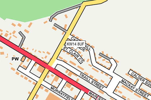 KW14 8UF map - OS OpenMap – Local (Ordnance Survey) KW14 8UF map - OS OpenMap – Local (Ordnance Survey)