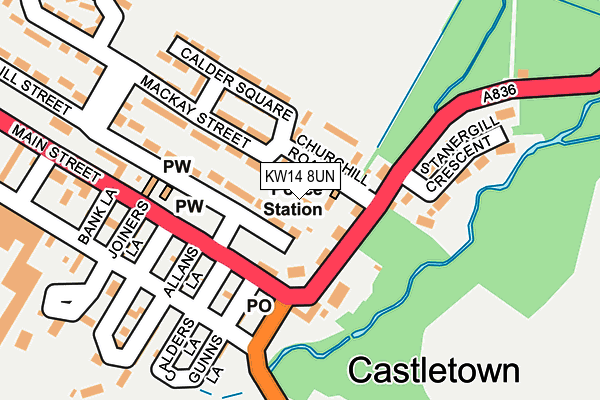 KW14 8UN map - OS OpenMap – Local (Ordnance Survey) KW14 8UN map - OS OpenMap – Local (Ordnance Survey)