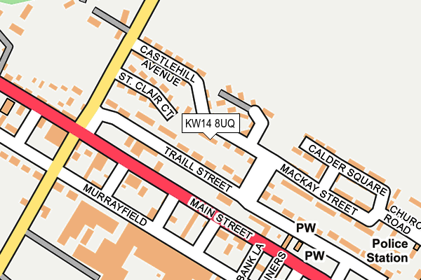 KW14 8UQ map - OS OpenMap – Local (Ordnance Survey) KW14 8UQ map - OS OpenMap – Local (Ordnance Survey)