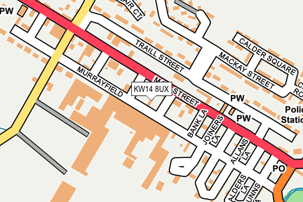 KW14 8UX map - OS OpenMap – Local (Ordnance Survey) KW14 8UX map - OS OpenMap – Local (Ordnance Survey)