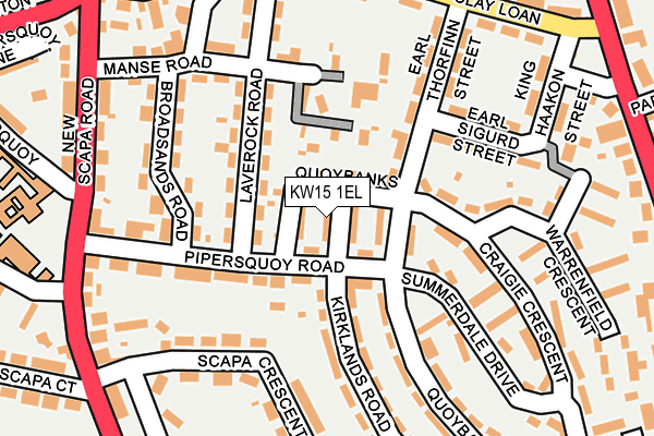 KW15 1EL map - OS OpenMap – Local (Ordnance Survey) KW15 1EL map - OS OpenMap – Local (Ordnance Survey)