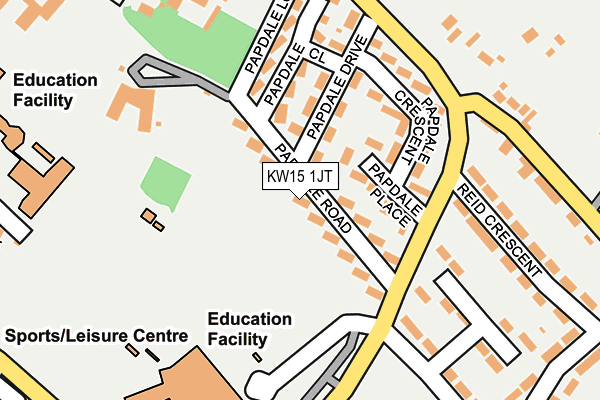 KW15 1JT map - OS OpenMap – Local (Ordnance Survey)