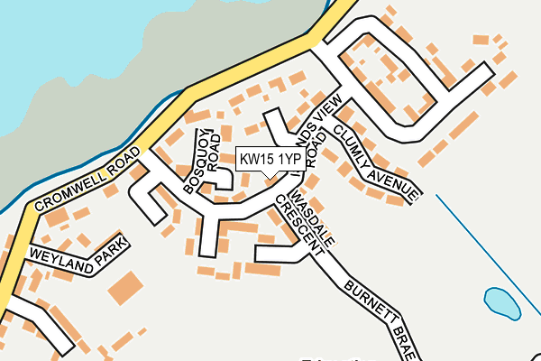 KW15 1YP map - OS OpenMap – Local (Ordnance Survey)