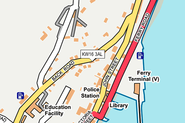 KW16 3AL map - OS OpenMap – Local (Ordnance Survey)