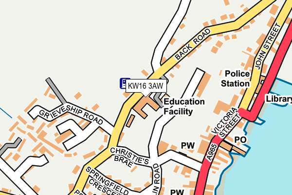 KW16 3AW map - OS OpenMap – Local (Ordnance Survey) KW16 3AW map - OS OpenMap – Local (Ordnance Survey)