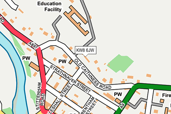 KW8 6JW map - OS OpenMap – Local (Ordnance Survey) KW8 6JW map - OS OpenMap – Local (Ordnance Survey)