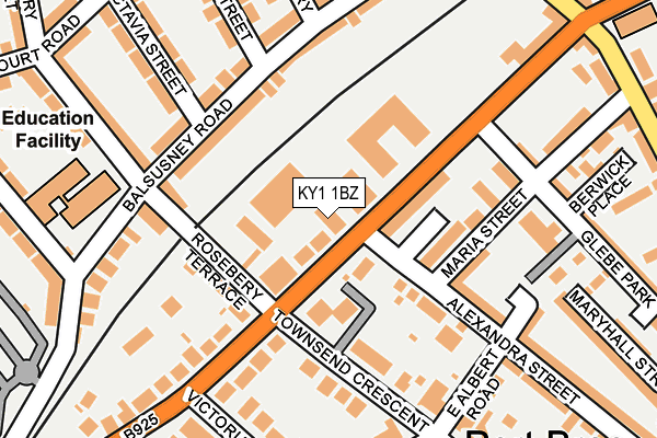 KY1 1BZ map - OS OpenMap – Local (Ordnance Survey) KY1 1BZ map - OS OpenMap – Local (Ordnance Survey)