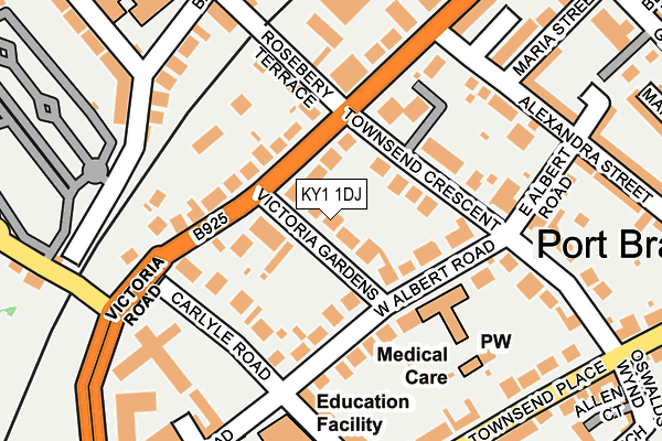 KY1 1DJ map - OS OpenMap – Local (Ordnance Survey) KY1 1DJ map - OS OpenMap – Local (Ordnance Survey)