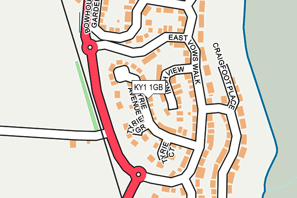 KY1 1GB map - OS OpenMap – Local (Ordnance Survey)