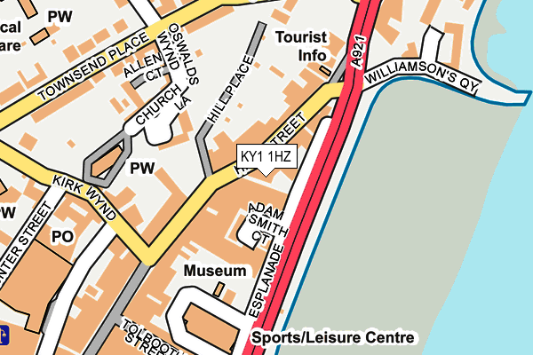 KY1 1HZ map - OS OpenMap – Local (Ordnance Survey) KY1 1HZ map - OS OpenMap – Local (Ordnance Survey)