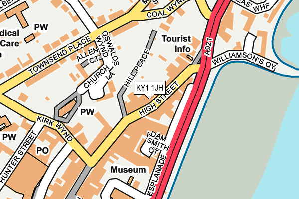 KY1 1JH map - OS OpenMap – Local (Ordnance Survey) KY1 1JH map - OS OpenMap – Local (Ordnance Survey)