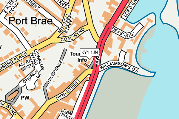 KY1 1JN map - OS OpenMap – Local (Ordnance Survey) KY1 1JN map - OS OpenMap – Local (Ordnance Survey)