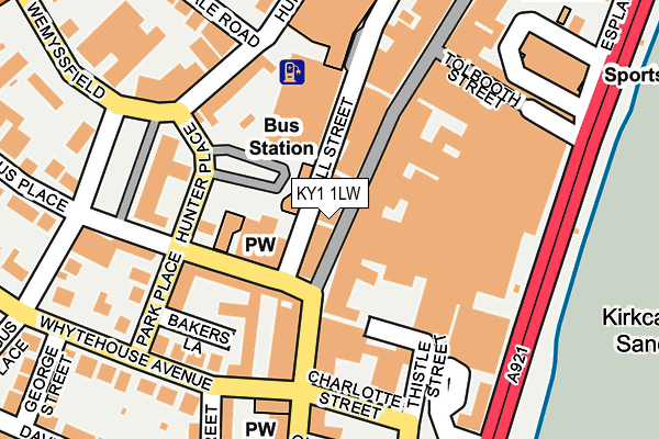 KY1 1LW map - OS OpenMap – Local (Ordnance Survey) KY1 1LW map - OS OpenMap – Local (Ordnance Survey)