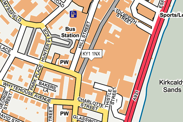 KY1 1NX map - OS OpenMap – Local (Ordnance Survey) KY1 1NX map - OS OpenMap – Local (Ordnance Survey)