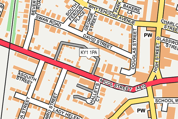 KY1 1PA map - OS OpenMap – Local (Ordnance Survey) KY1 1PA map - OS OpenMap – Local (Ordnance Survey)