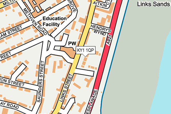 KY1 1QP map - OS OpenMap – Local (Ordnance Survey) KY1 1QP map - OS OpenMap – Local (Ordnance Survey)